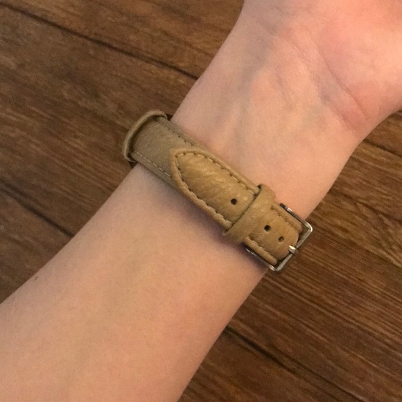 Tan leather adjustable bling watch - Picture 2 of 3